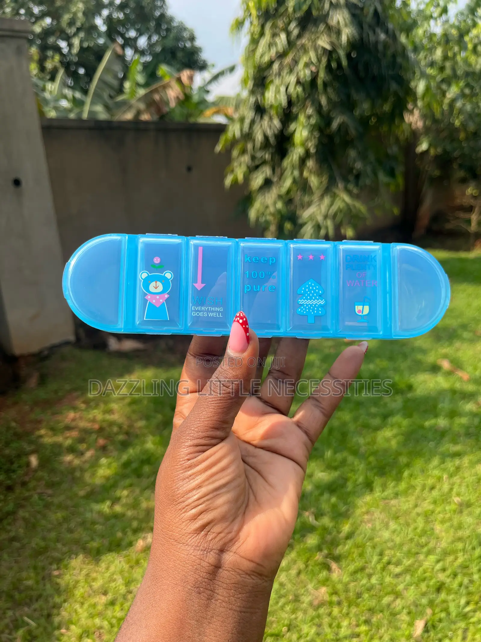 7 Day Slim Pill Case Organizer - Blue