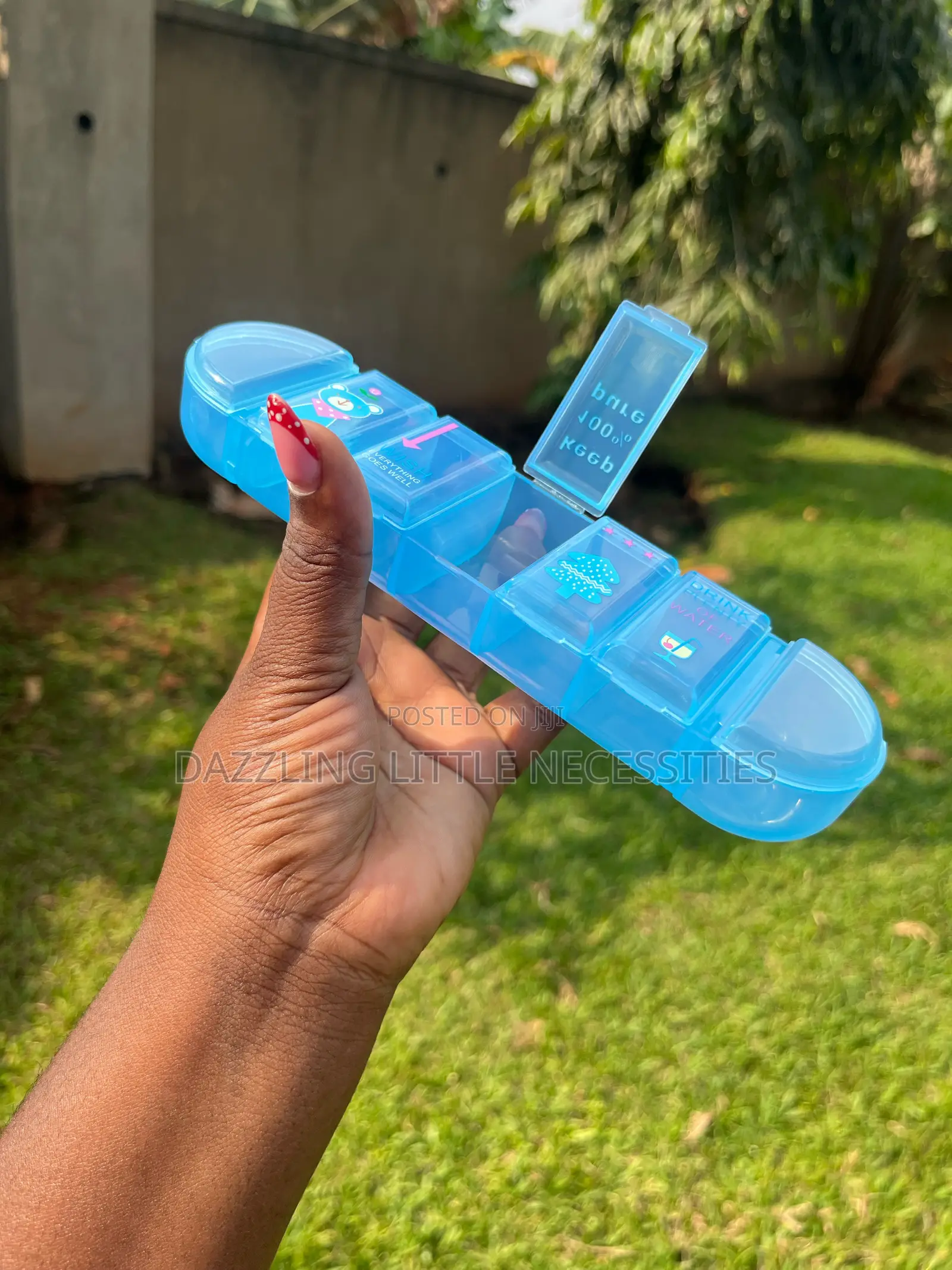 7 Day Slim Pill Case Organizer - Blue