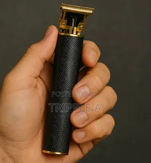 Rechargeable Metal Simple Style Hair Clipper Black Gold