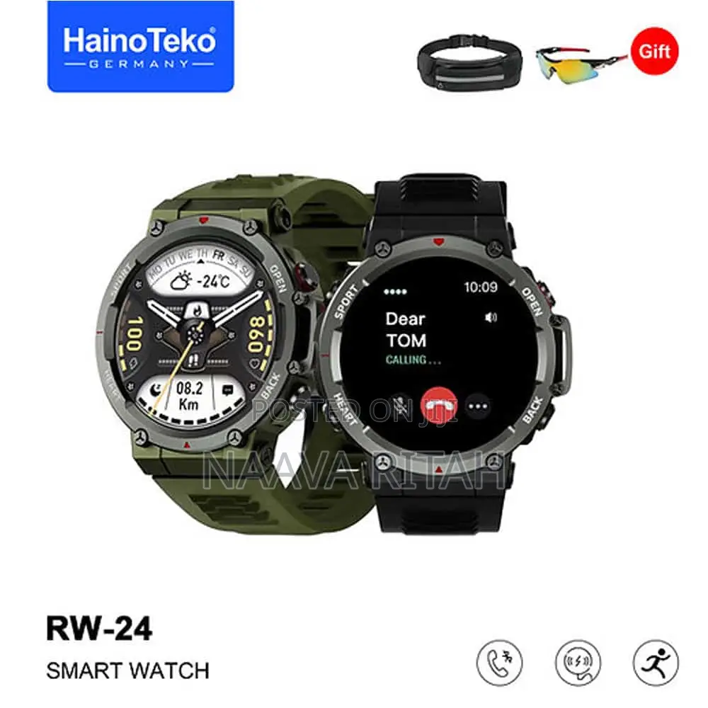 Haino Teko Germany RW-24 Smart Watch Round Shape Sports Model GREEN