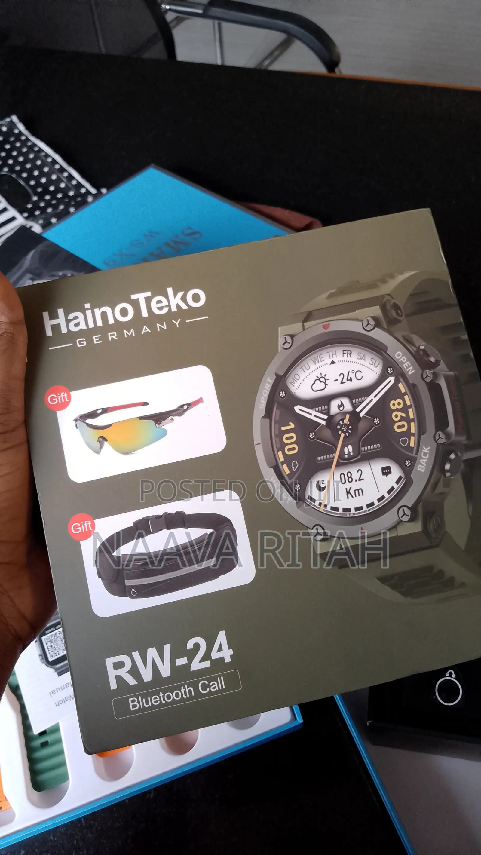 Haino Teko Germany RW-24 Smart Watch Round Shape Sports Model GREEN