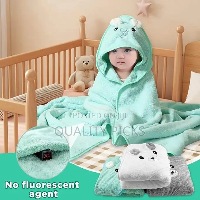 SmoothNovelty 6 Piece Baby Hooded Towel Infants and Toddlers