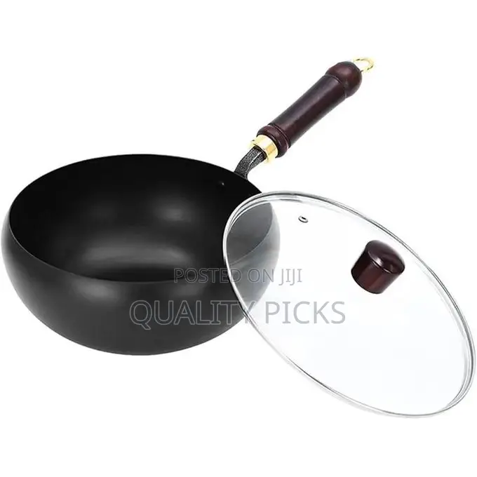 Multifunctional Egg Stir Fry Cast Iron Skillet, Japanese Iron Wok Pan