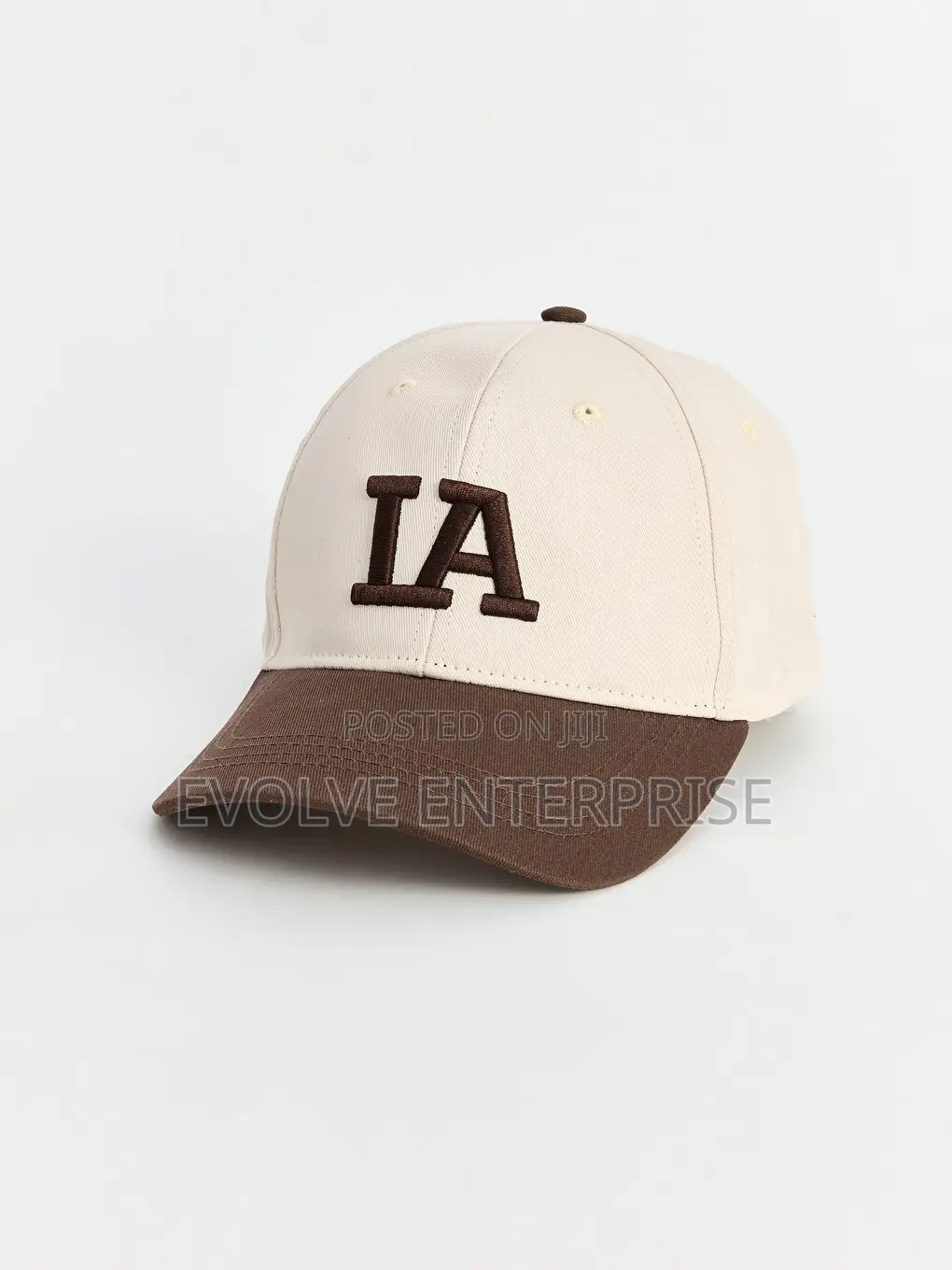 LA Embroidered Baseball Cap - Brown
