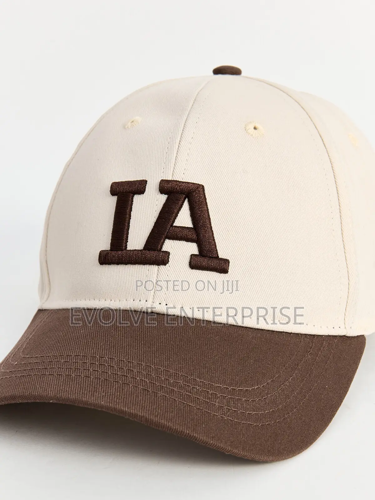 LA Embroidered Baseball Cap - Brown
