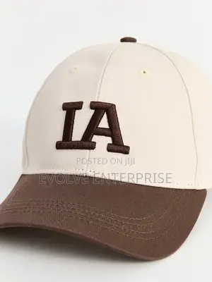 LA Embroidered Baseball Cap - Brown