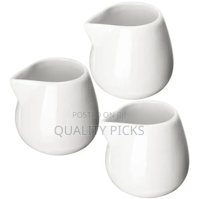 6 PCS Mini White Ceramic Creamer