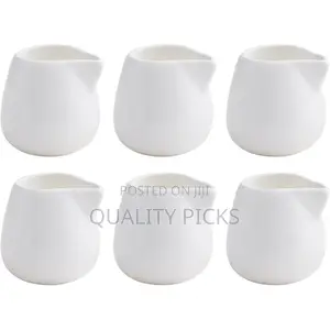 6 PCS Mini White Ceramic Creamer