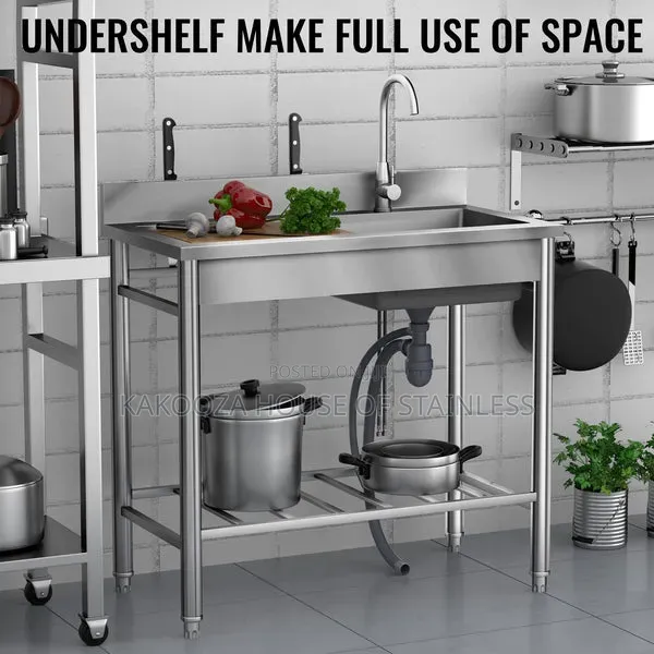 Single Trey Commercial Stainless Steel Sink