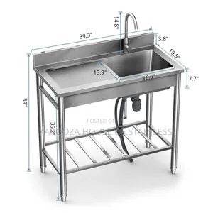 Single Trey Commercial Stainless Steel Sink