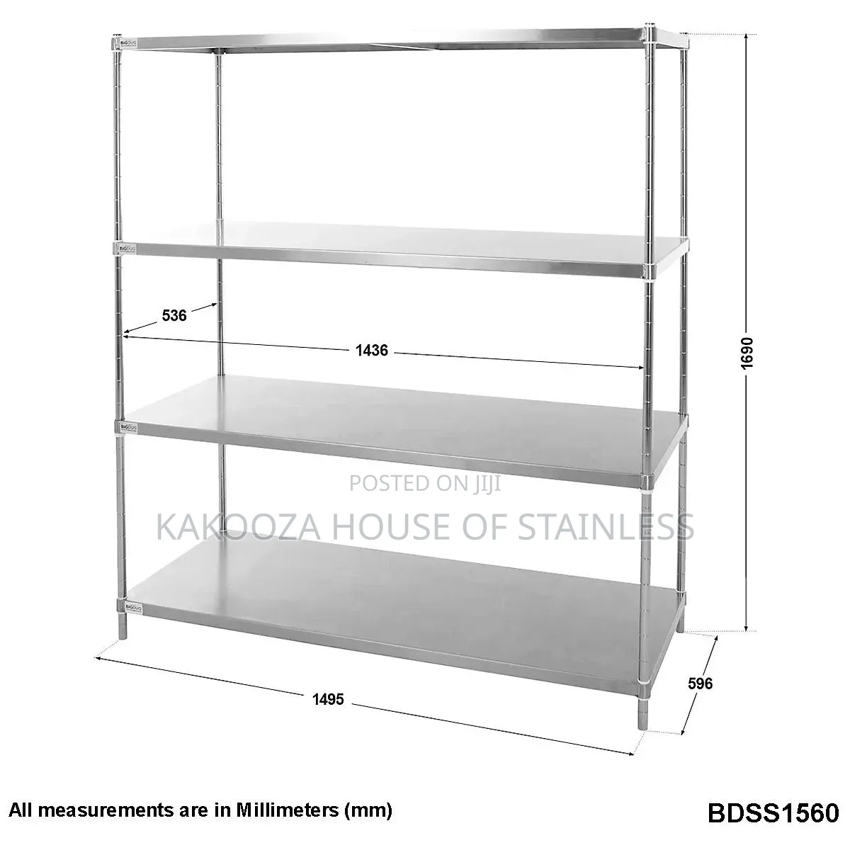 Stainless Steel Rack Four Shelves