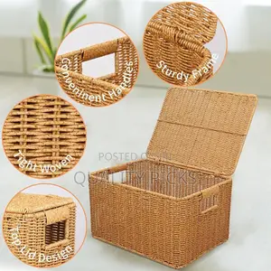 Wicker Storage Baskets With Lids