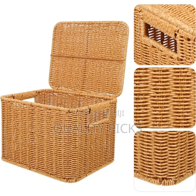 Wicker Storage Baskets With Lids