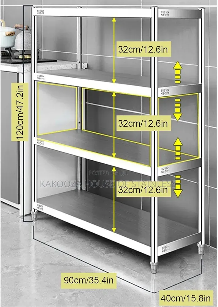 Stainless Steel Rack Shelves Length 4