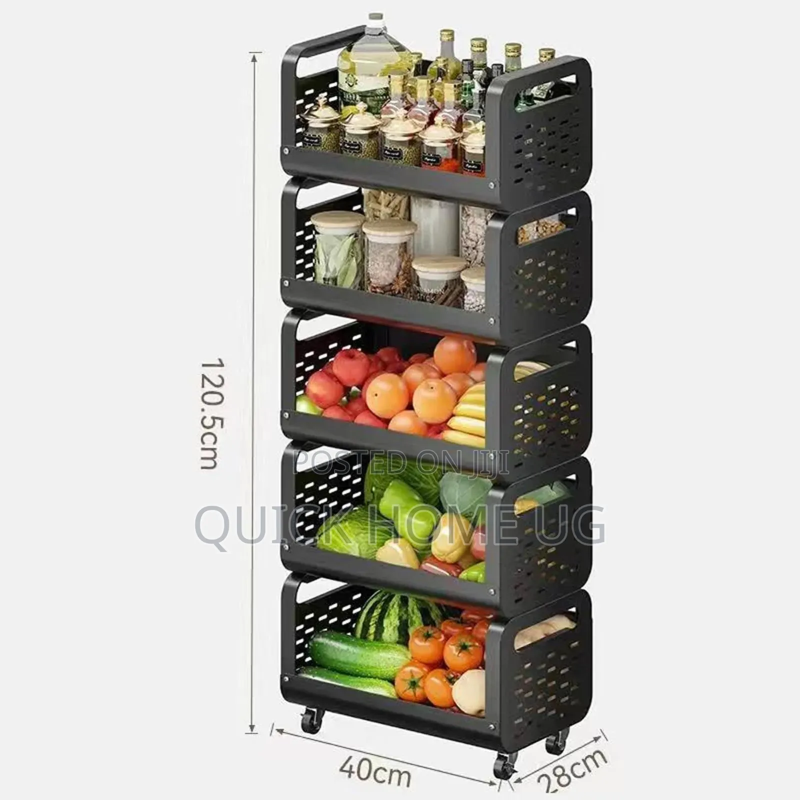 Modern Simple Movable Vegetable Storage Rack,Kitchen Rack