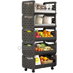 Modern Simple Movable Vegetable Storage Rack,Kitchen Rack