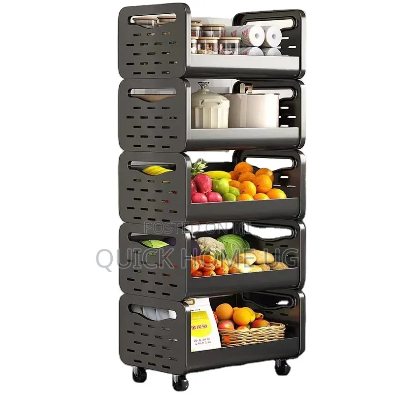 Modern Simple Movable Vegetable Storage Rack,Kitchen Rack