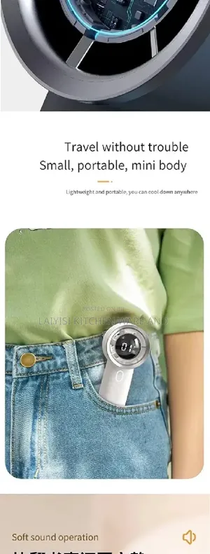 Hand Held Rechargeable Mini Portable Fan Outdoor Travel Personal Fan