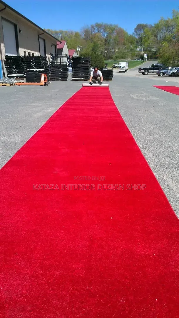 Red Coloured Grass Carpet
