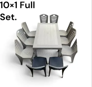 Full Plastic Chairs and Table-10Pcs.