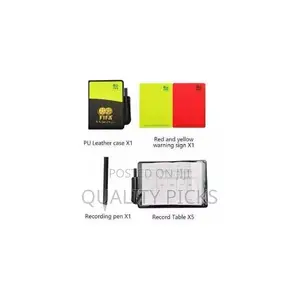 Football Match Soccer Referee Warning Red and Yellow Card