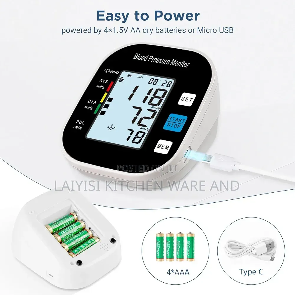 Blood Pressure Monitor,Upper Arm Machine withLarge Led Screen Home Use