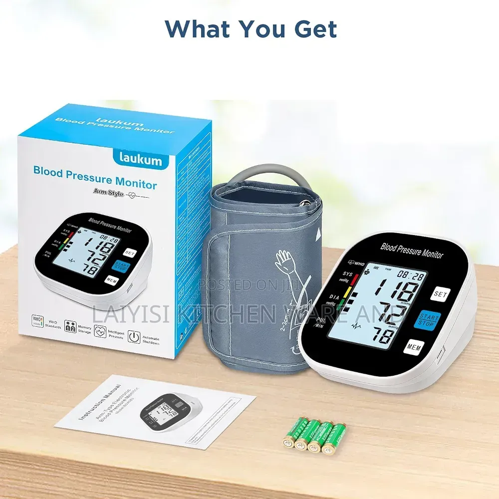 Blood Pressure Monitor,Upper Arm Machine withLarge Led Screen Home Use