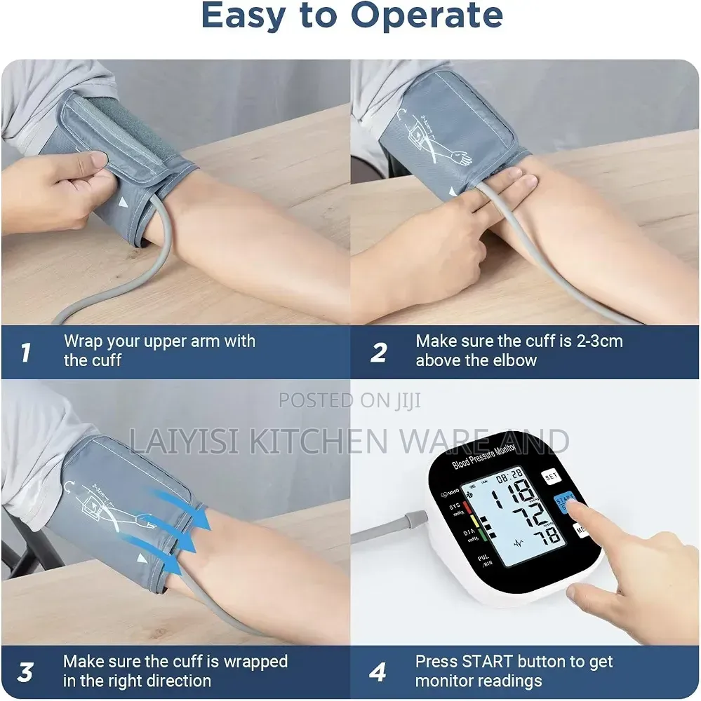 Blood Pressure Monitor,Upper Arm Machine withLarge Led Screen Home Use