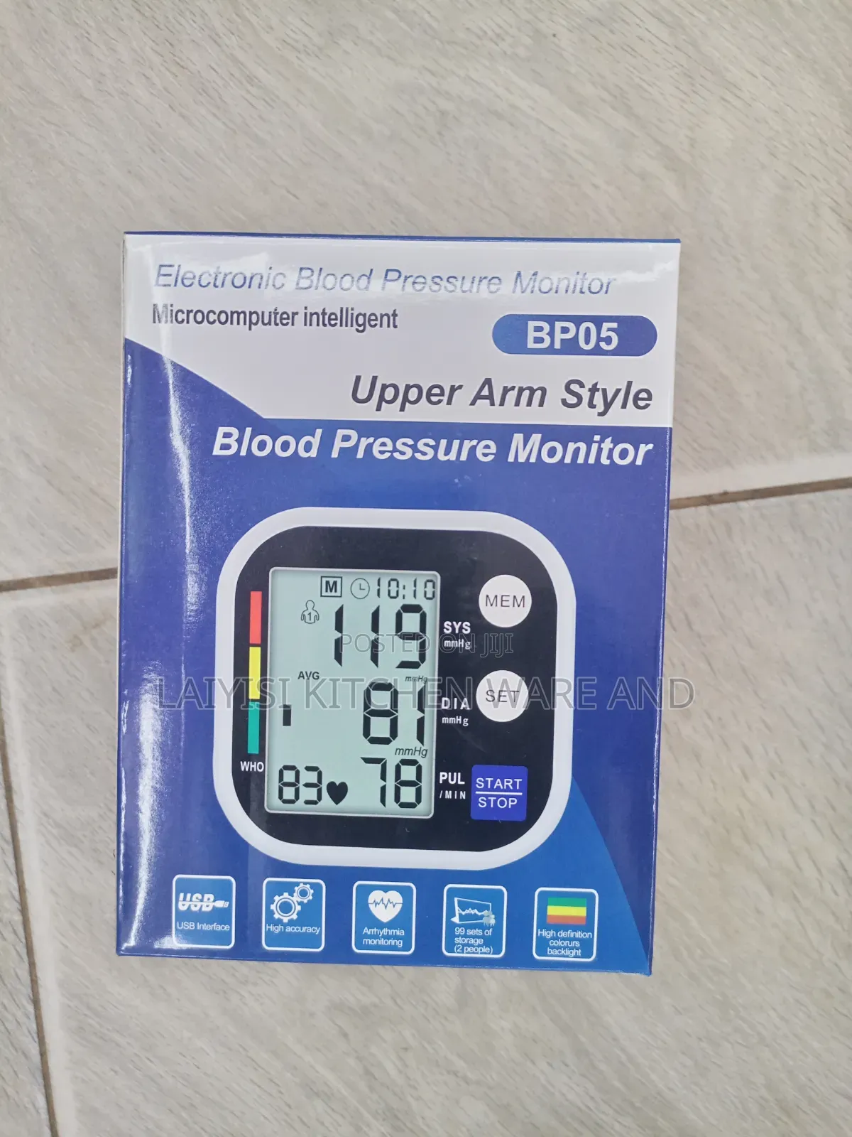 Blood Pressure Monitor,Upper Arm Machine withLarge Led Screen Home Use