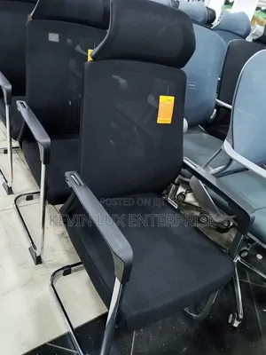 Office Chair With Head Rest Sled Legs