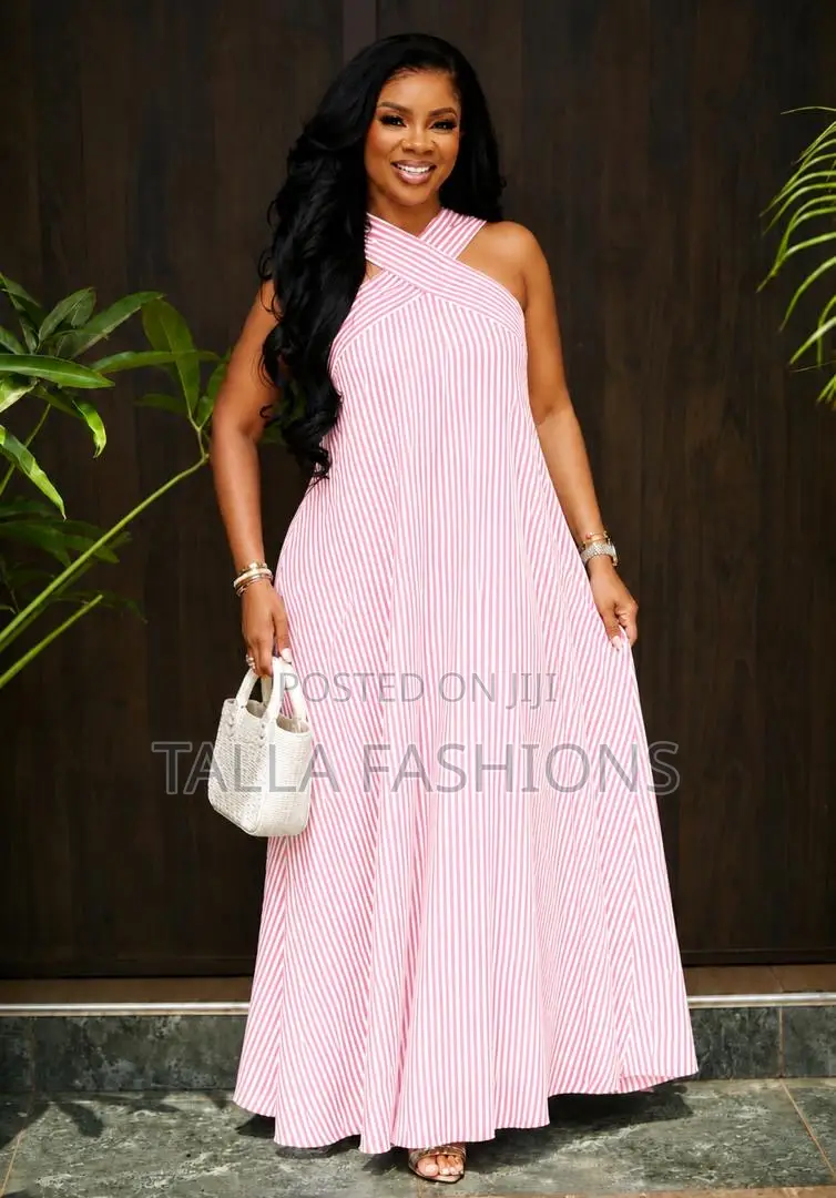 Stripped Long Dress