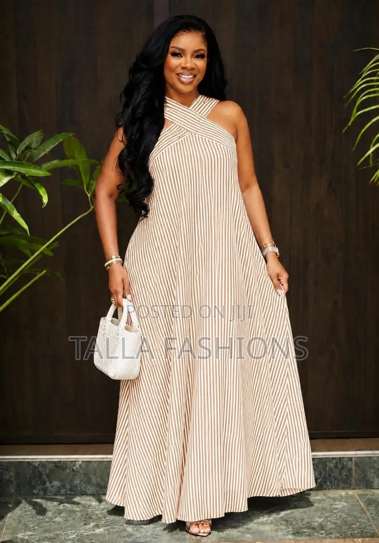 Stripped Long Dress