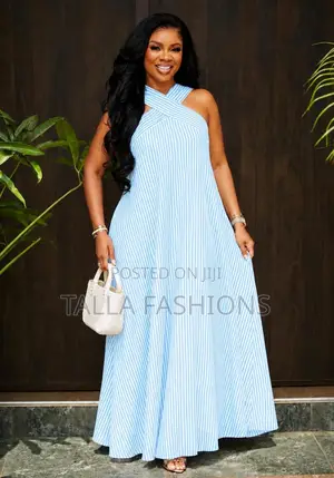 Stripped Long Dress