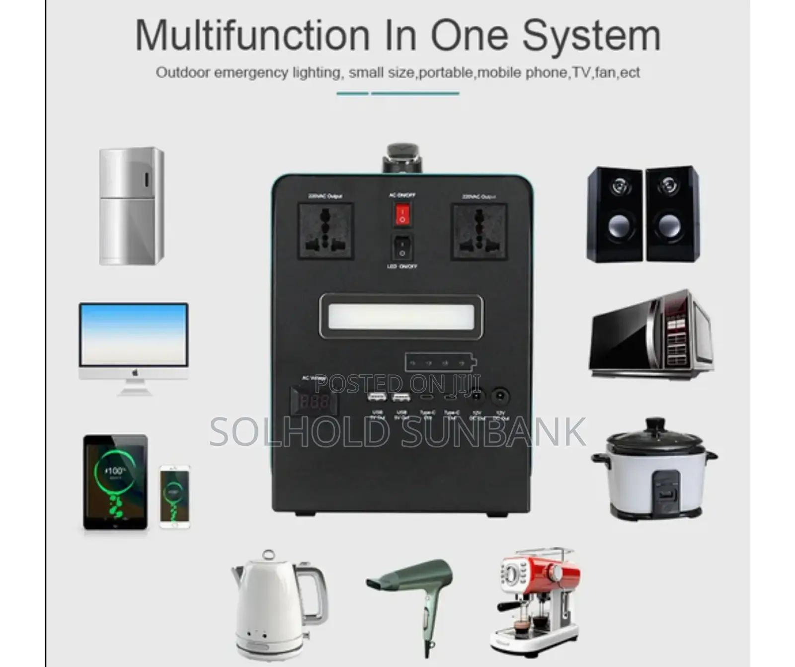 1000W Off Grid Hybrid Solar Power Station