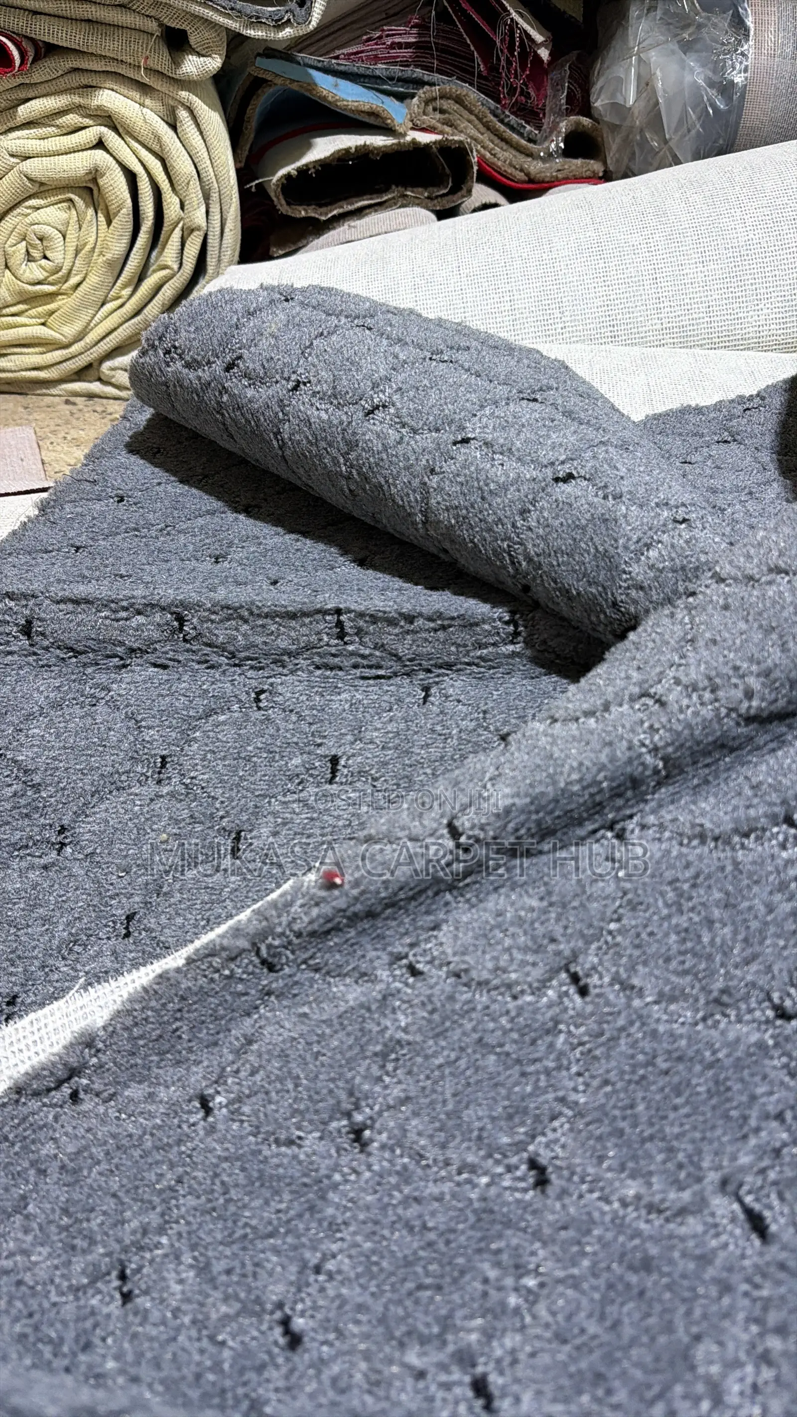Grey Soft Dot Carpet – Elegant Comfortable