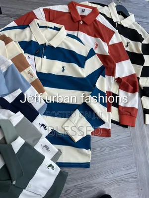 Long Sleeve Polo Tshirts in Different Strips