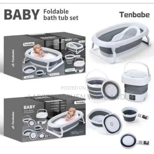 7in1 Foldable Baby BathTub Set With Portable Washing Machine
