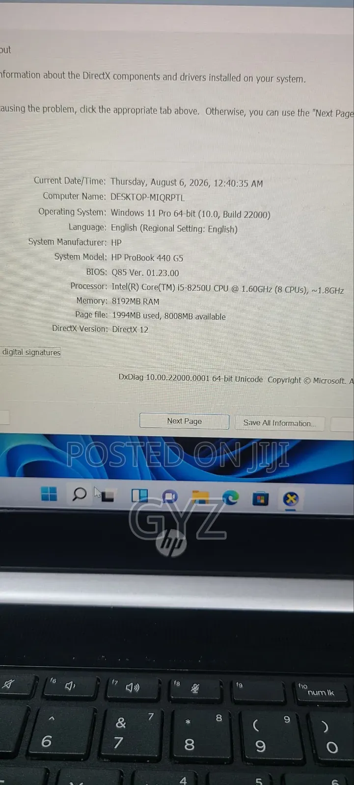 Laptop HP ProBook 440 G5 8GB Intel Core i5 SSD 128GB