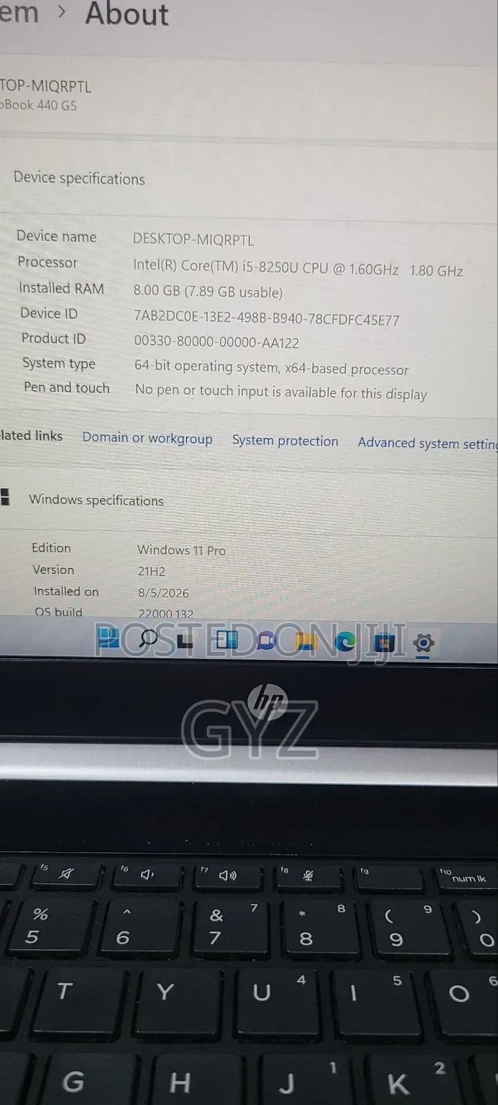 Laptop HP ProBook 440 G5 8GB Intel Core i5 SSD 128GB