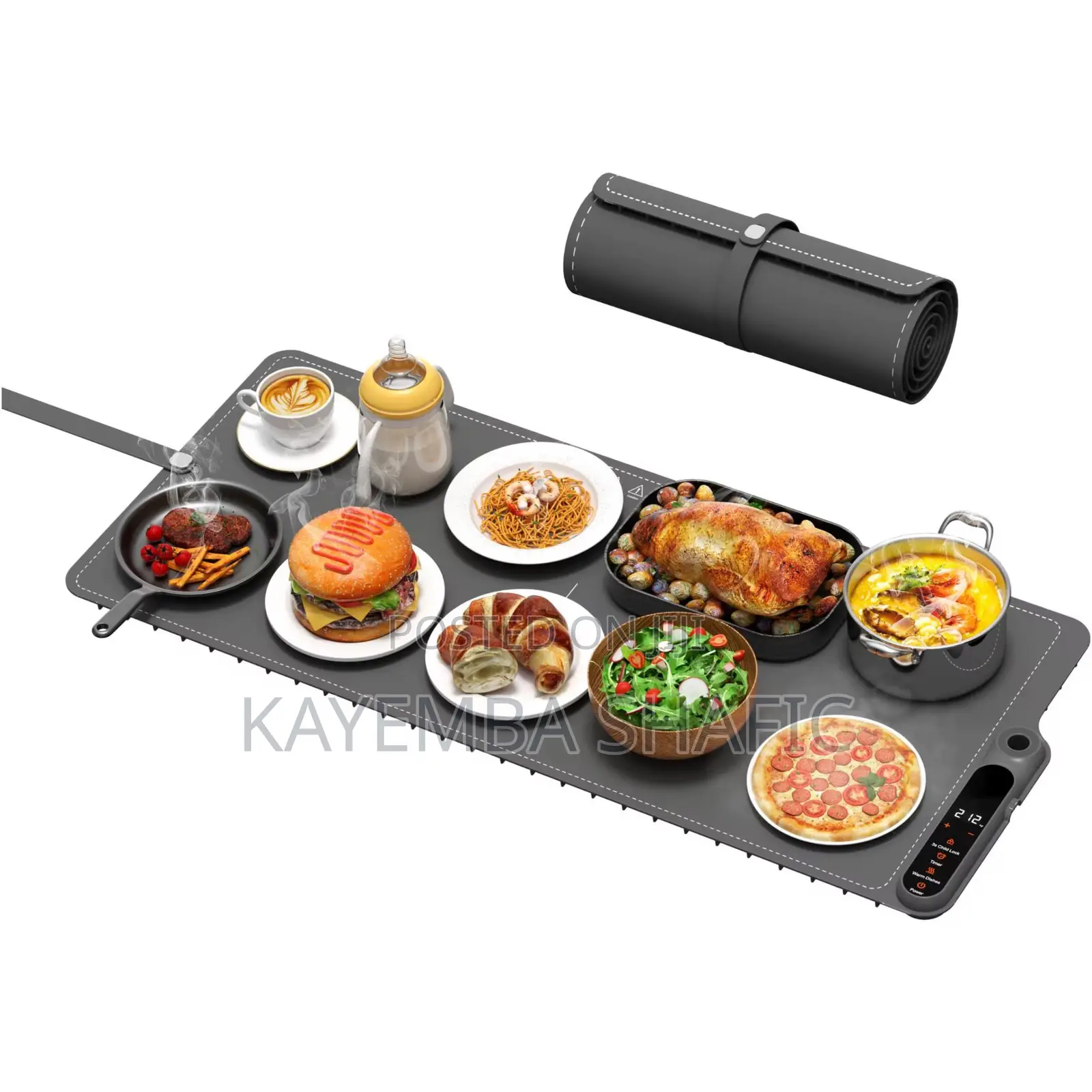 Rollable Electric Silicone Food Warming Mat Tray for Buffets