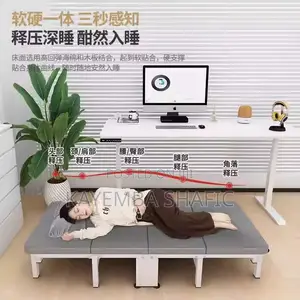 Portable 4-Fold Single Office Nap Bed Rollaway Guest Cot