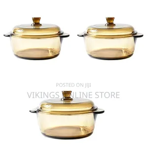 1L Soup Mixing Baking Serving Glass Casserole Dish for Microwave-Brown