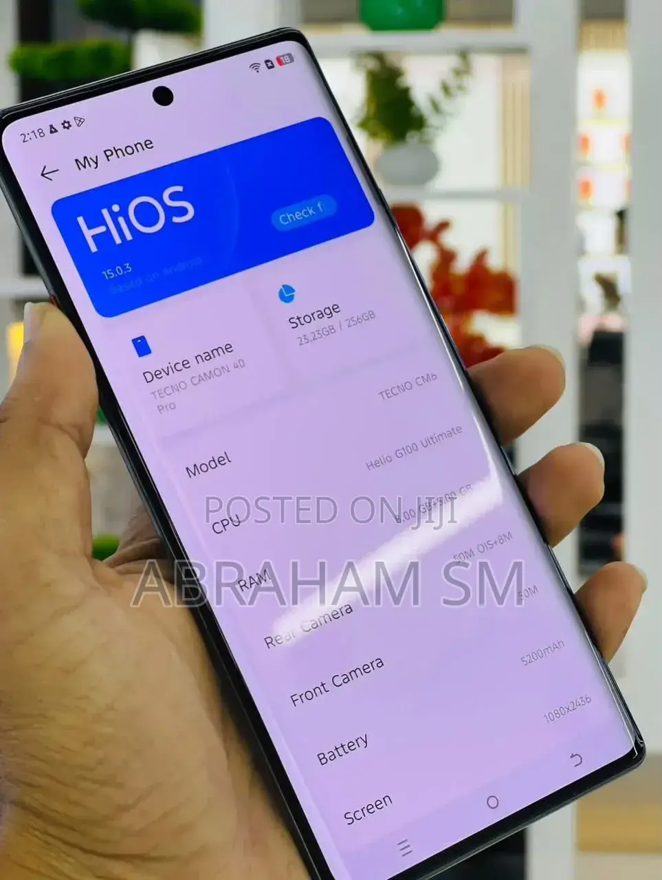 New Tecno Camon 40 Pro 4G 256 GB Blue