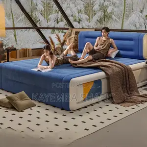 Luxury Inflatable Double Air Bed Mattress With Headboard 5x6