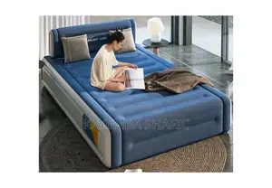 Luxury Inflatable Double Air Bed Mattress With Headboard 5x6