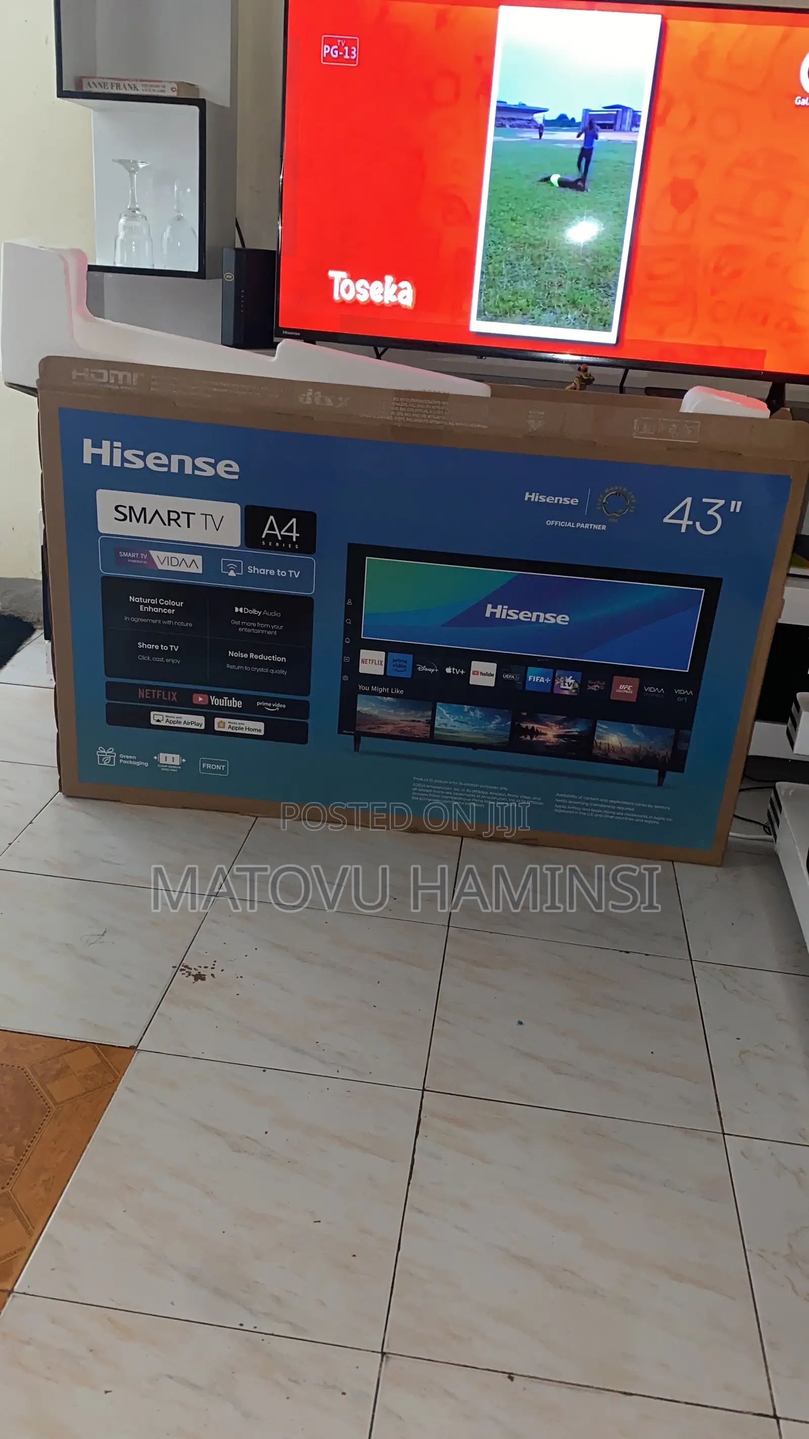 2months Used Hisense TV 43itch