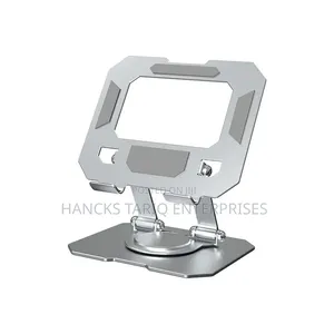 360-Degree Rotating Foldable Aluminum Desktop Phone and Tablet Stand