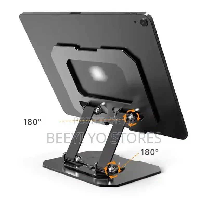 360-Degree Rotating Foldable Aluminum Desktop Phone and Tablet Stand