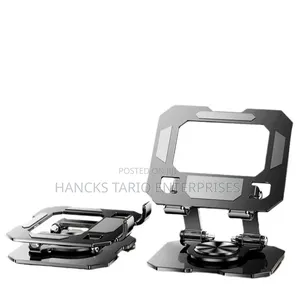 360-Degree Rotating Foldable Aluminum Desktop Phone and Tablet Stand
