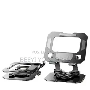 360-Degree Rotating Foldable Aluminum Desktop Phone and Tablet Stand